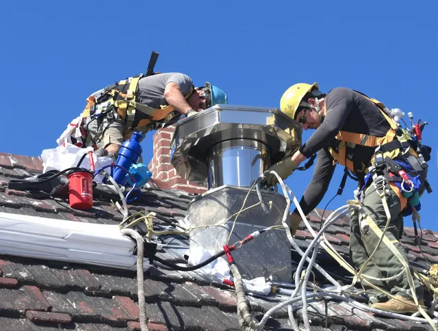 Protective chimney cap installed by Barrington Chimney Sweep in Barrington, RI