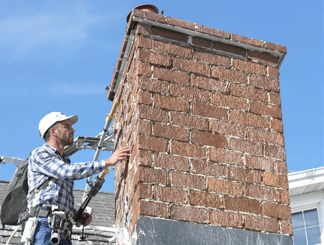 Brickwork for a chimney rebuild by Barrington Chimney Sweep in Barrington, RI