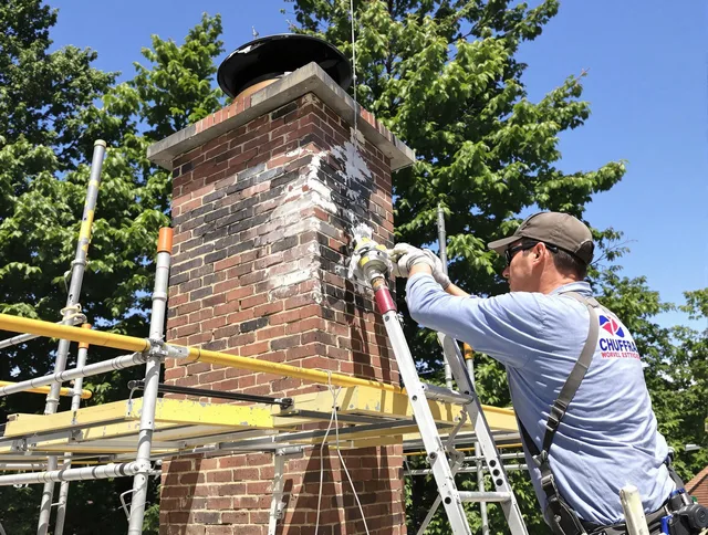 Structural chimney repair by Barrington Chimney Sweep in Barrington, RI