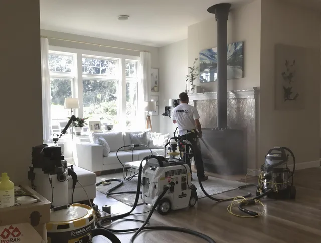 Soot removal service by Barrington Chimney Sweep for a fireplace in Barrington, RI